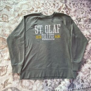 St. Olaf College Crewneck Sweatshirt Gray Pullover Graphic Adult